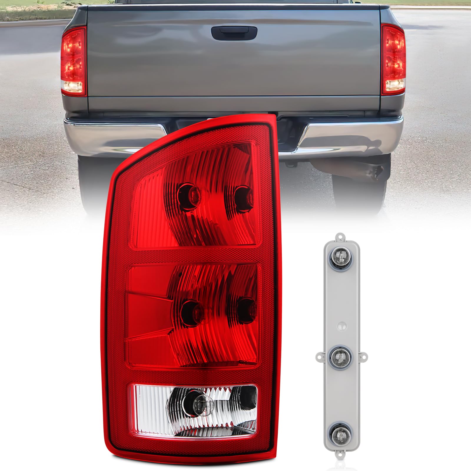 Nilight driver-side taillight front view showing clean lens and improved visibility