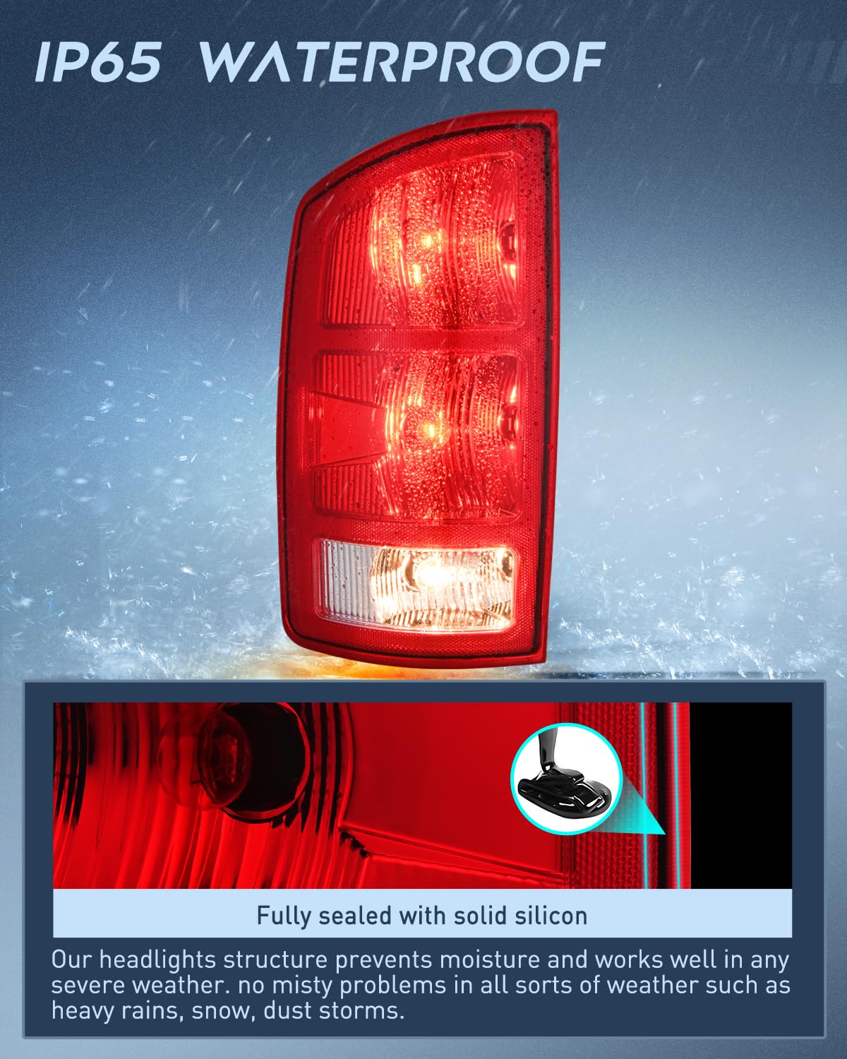 Nilight taillight mounted on Dodge Ram rear demonstrating exact fit and seamless look