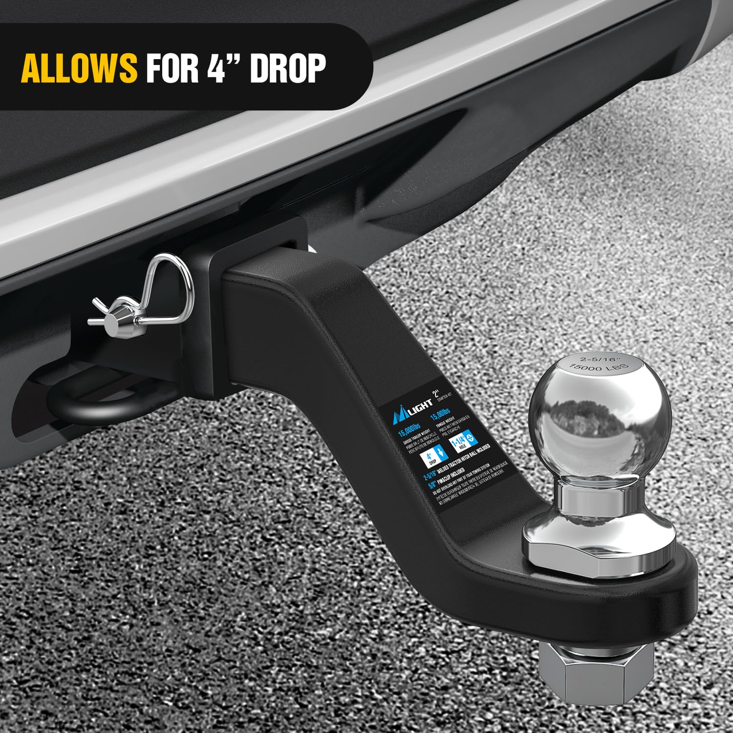 Nilight mounted on truck towing trailer demonstrating heavy-duty performance on road