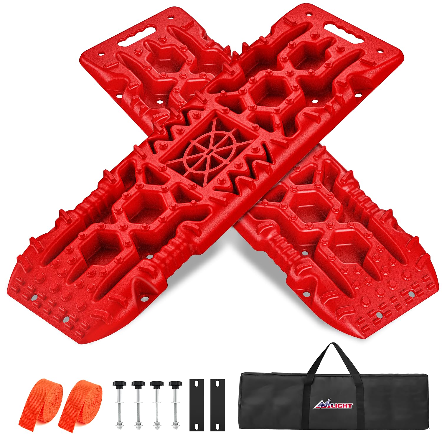Nilight traction boards front view showing rugged shape and color, offering dependable recovery