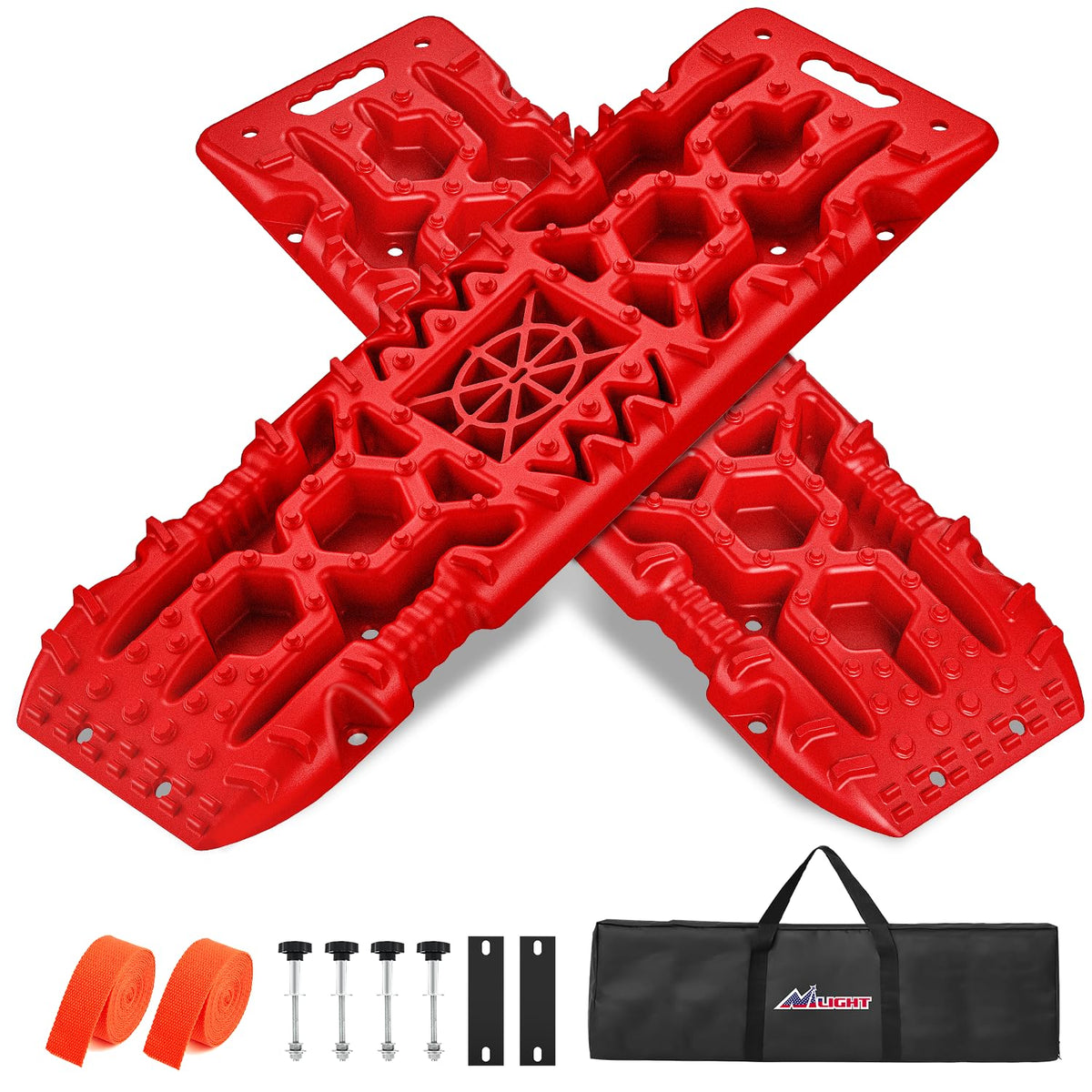 Nilight traction boards front view showing rugged shape and color, offering dependable recovery