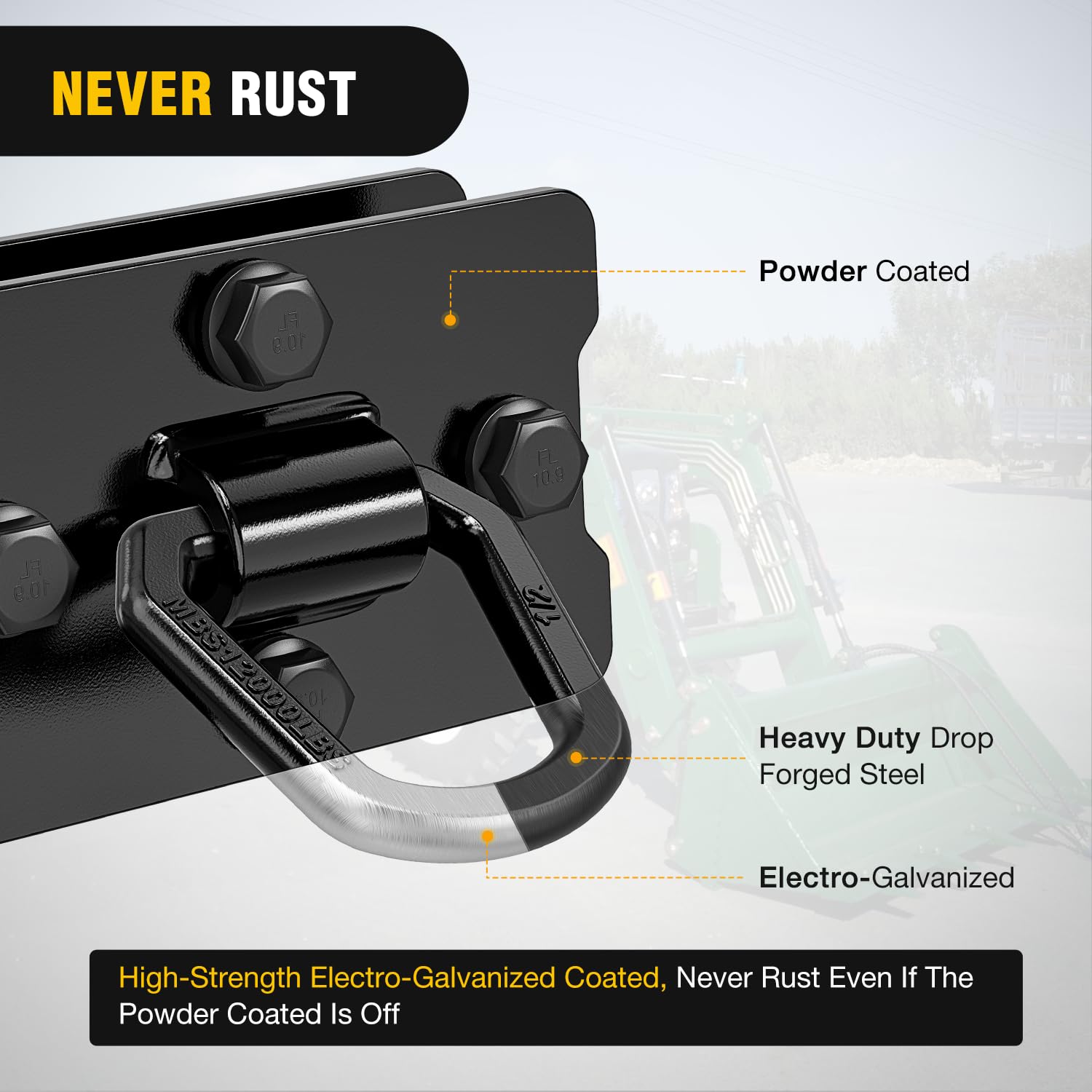 Nilight mounted on a tractor bucket offering robust attachment for farm work