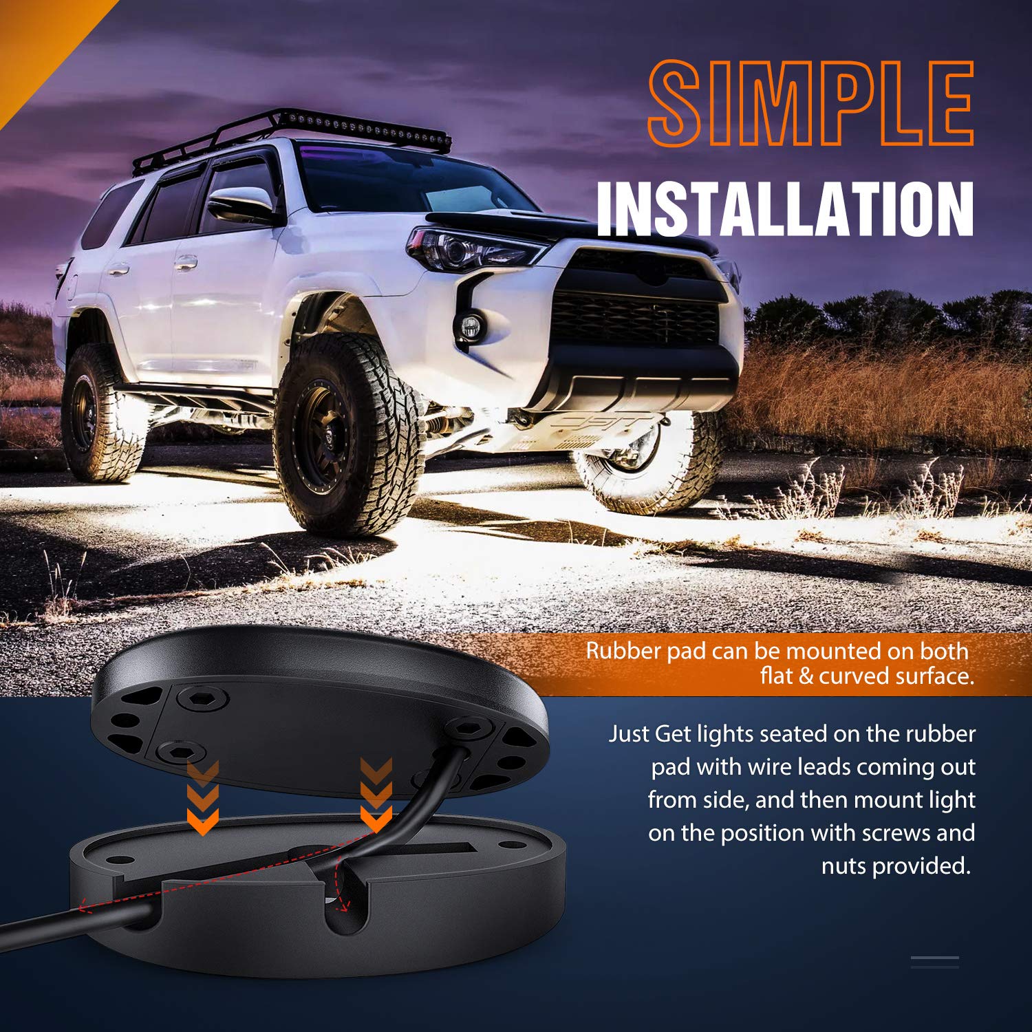 Nilight installed in truck bed providing clear cargo-area illumination