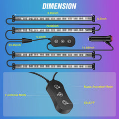 Nilight under-dash front footwell glow for mood lighting