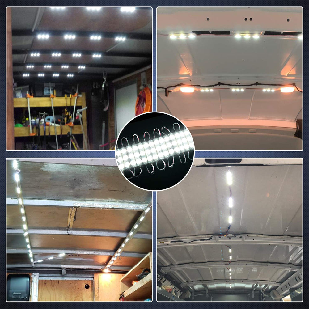 Nilight nighttime van interior scene showing safer loading and work benefit