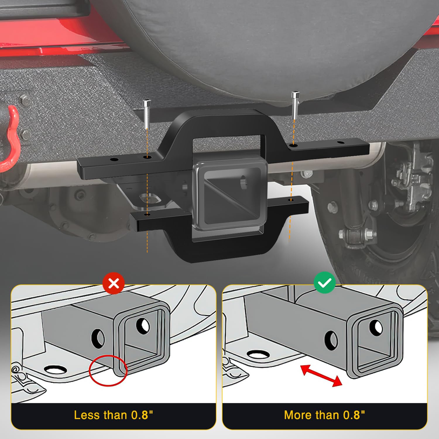 Nilight bracket on vehicle showing size scale and dependable fit
