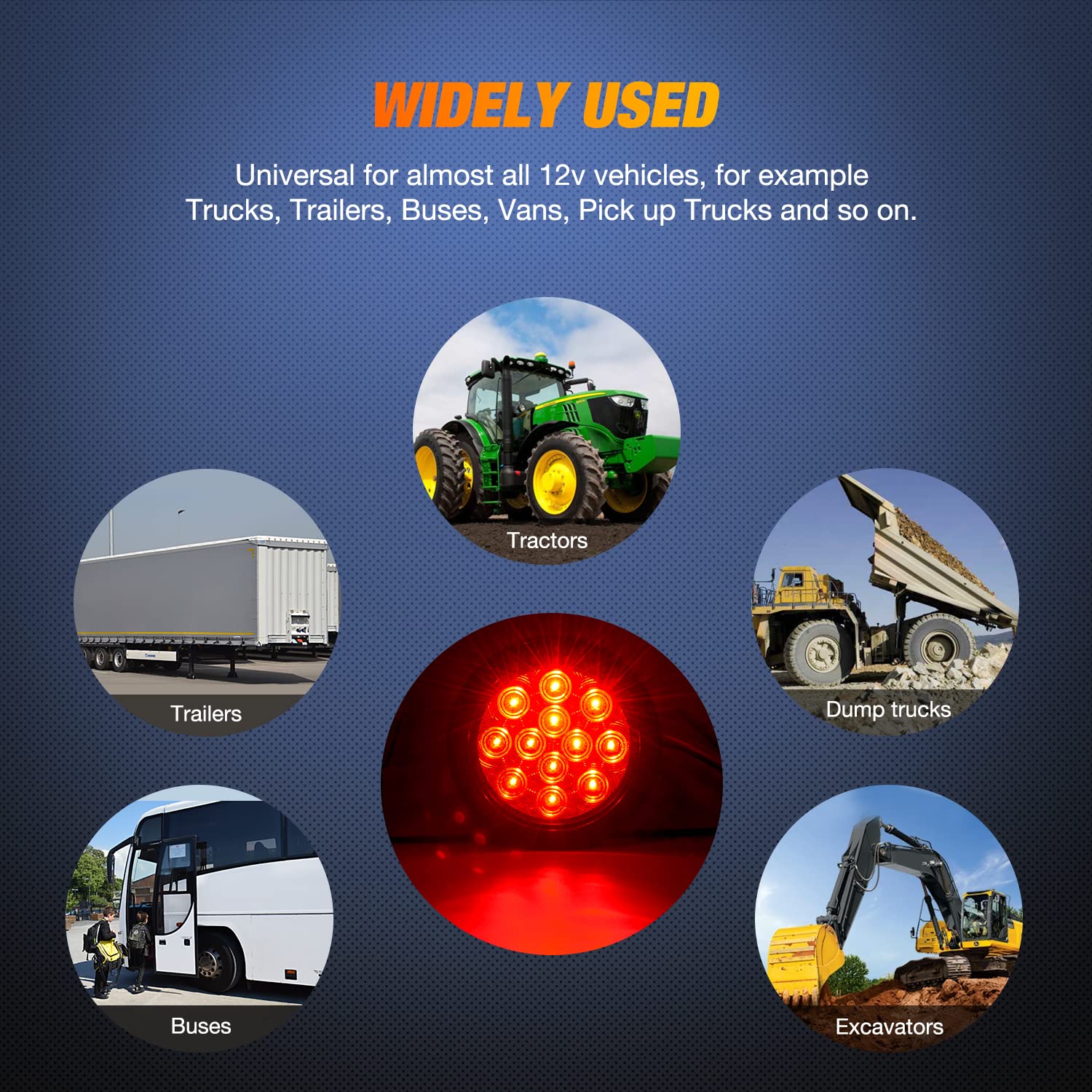 Nilight night shot demonstrating bright brake/turn visibility for safer towing