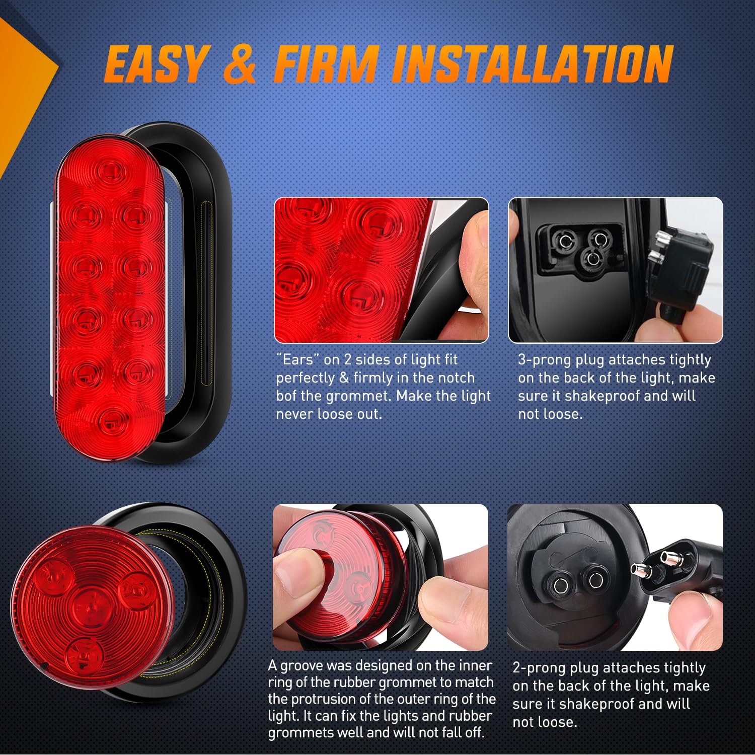 Nilight lens-to-housing seal detail showing ultrasonic seal for waterproof protection