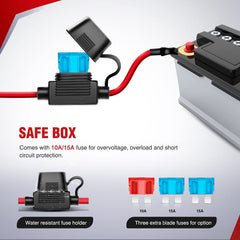Nilight waterproof illuminated rocker switch close-up for visible control in wet conditions