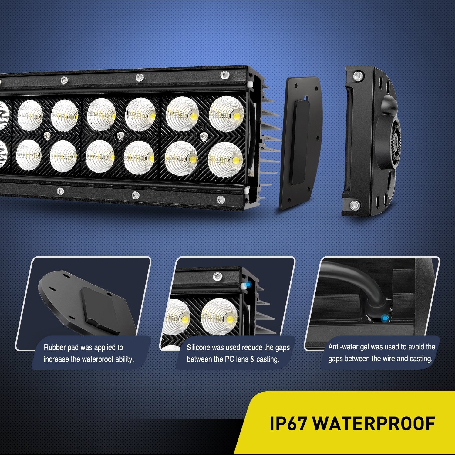 Nilight undergoing waterproof test to show IP67 protection and durability