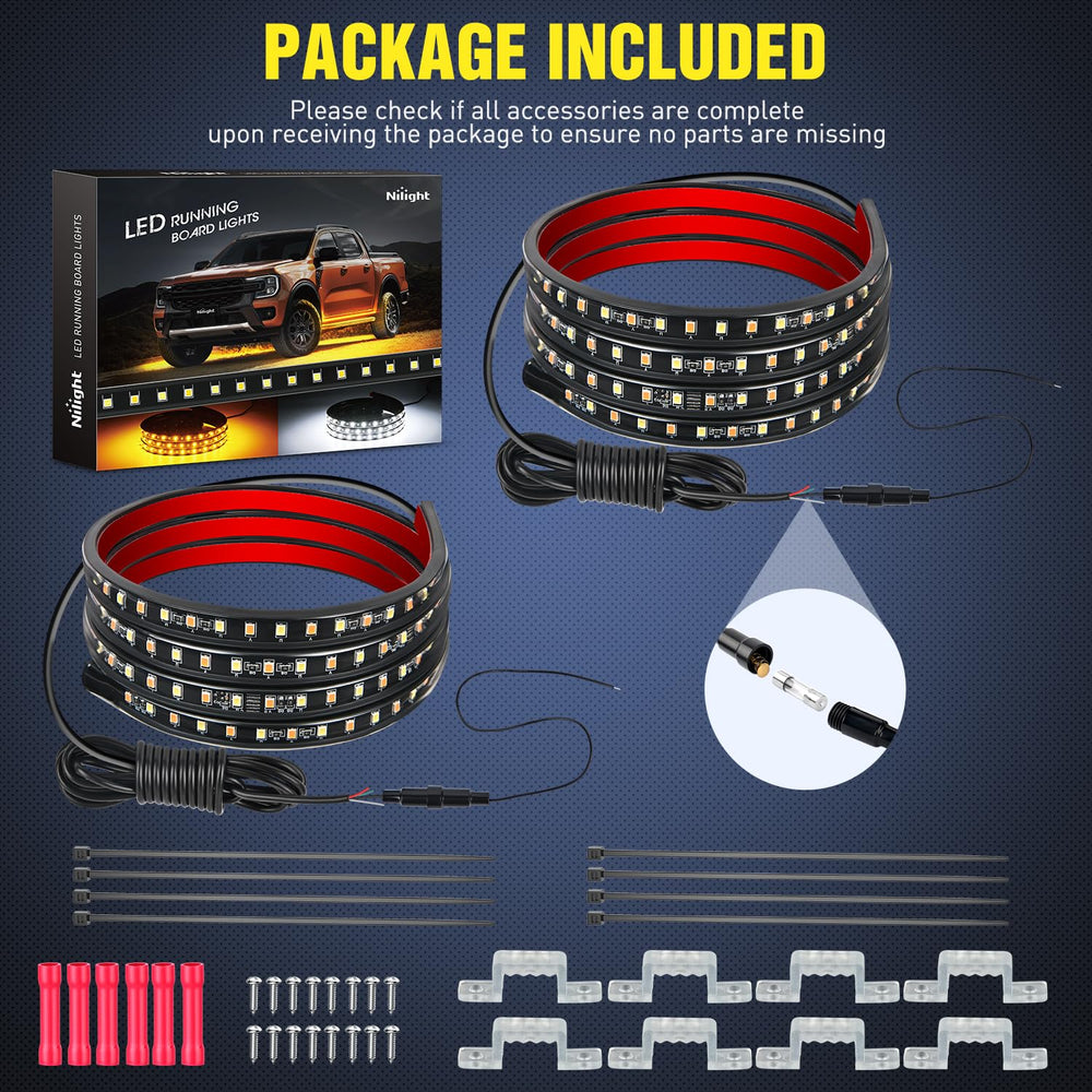 Nilight waterproof plastic tube protecting LEDs, ensures durability in wet conditions