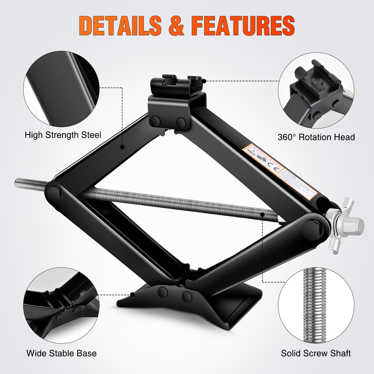 Nilight widened base detail showing improved stability on the ground for safer lifts