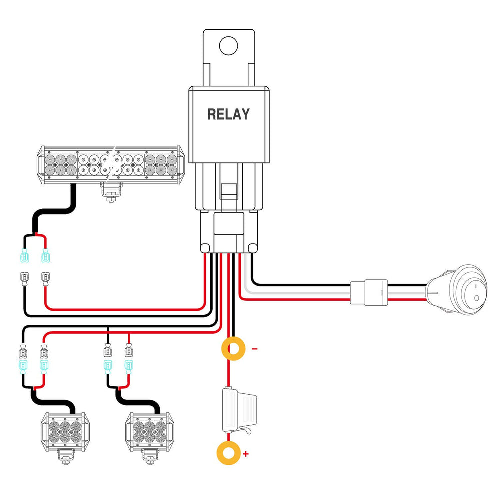 Nilight wiring harness with connectors showing easy plug-and-play installation