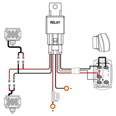 Nilight 12ft wiring harness with 5-pin rocker switch and relay for safer installation