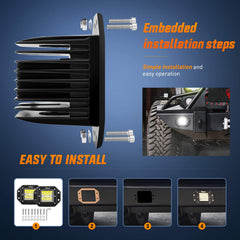 Nilight wiring harness and illuminated switch kit displayed for easy plug-and-play installation benefit