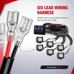 Nilight full wiring harness laid out to show 9.8ft length for flexible vehicle routing