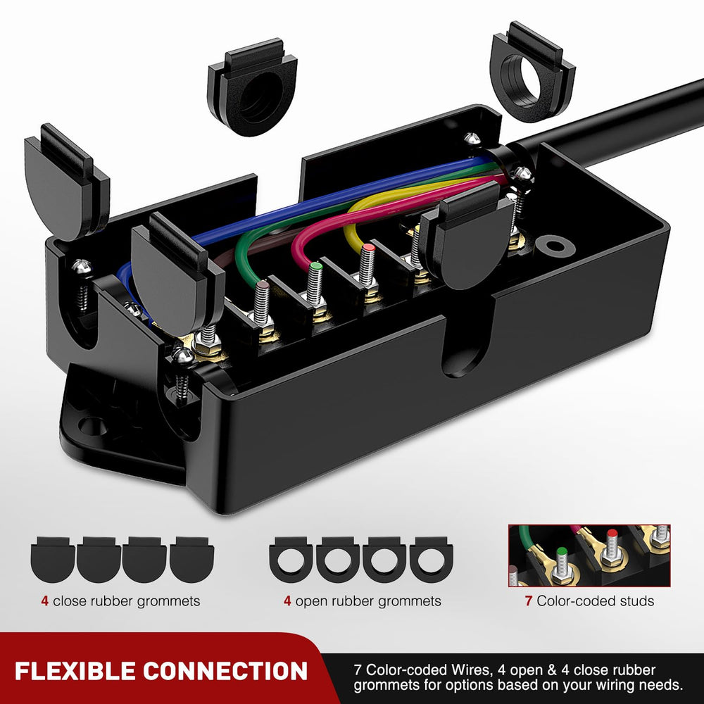 Nilight wiring terminals detail highlighting corrosion-resistant contacts