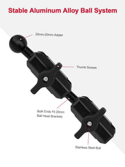 Nilkatss closeup of 20mm ball joint connection showing solid fit and secure hold