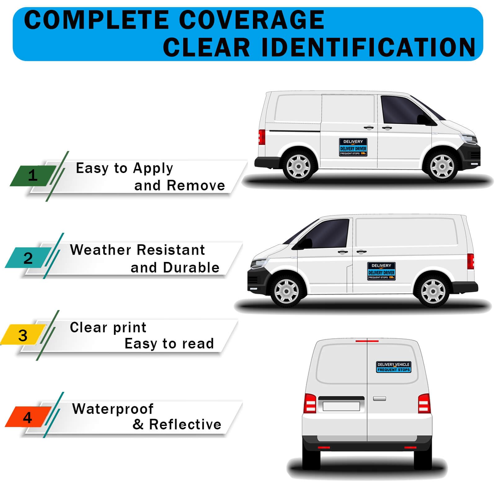 NIMONA magnet on bumper at night improving driver visibility for deliveries
