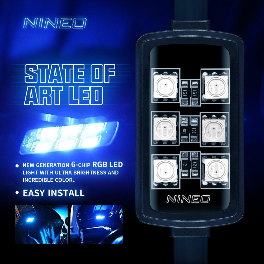 NINEO close-up of LED pod lens highlighting durable construction and bright output