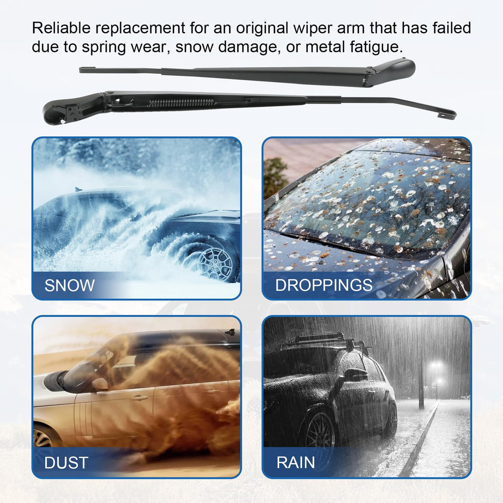 Nirakoka passenger side wiper arm close-up showing precise mounting and durability