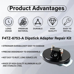 NIULPFZTK adapter installed on 7.3L Powerstroke demonstrating restored dipstick stability