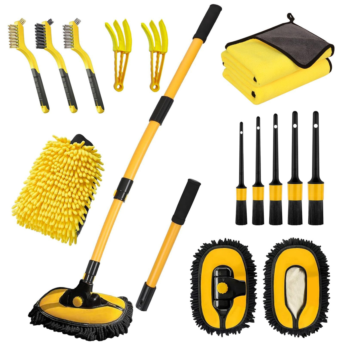 NIUMID front view of full kit and pole showing included tools and storage convenience