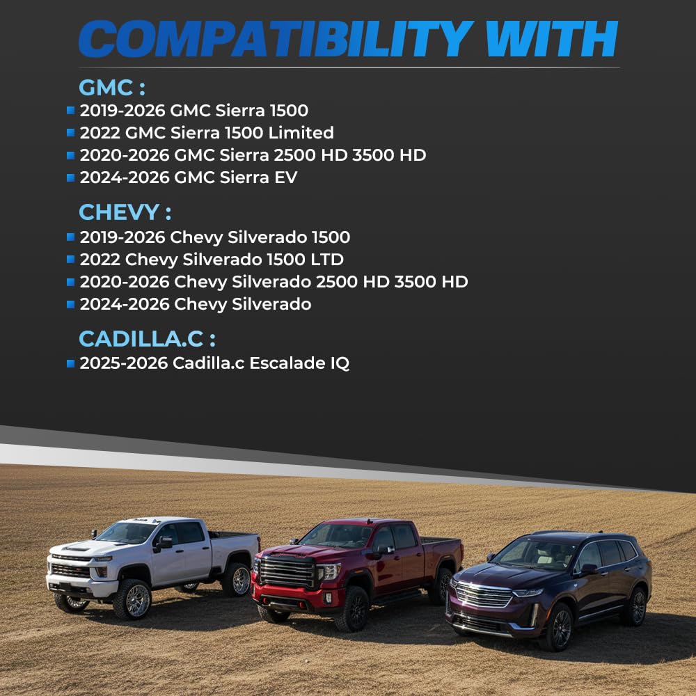 NJSBYL installed in Silverado truck bed giving improved visibility