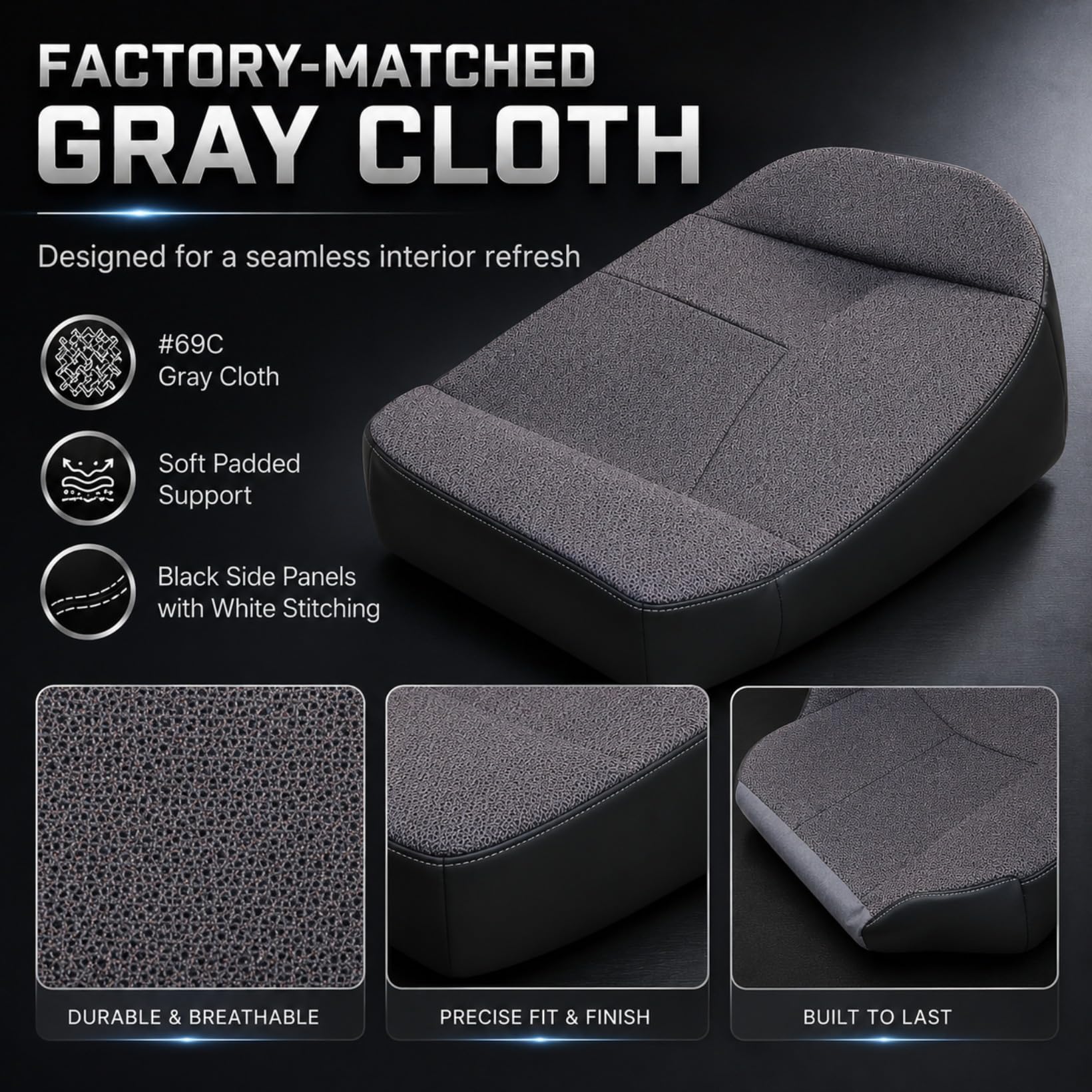 NLQR backside stitching and attachment points for secure fit