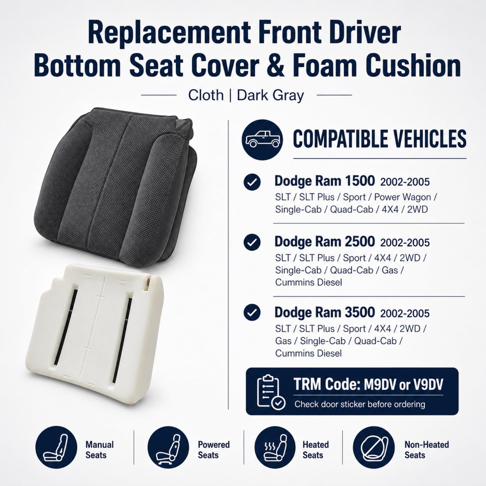 NLQR kit demonstrating compatibility with heated seat elements without rewiring