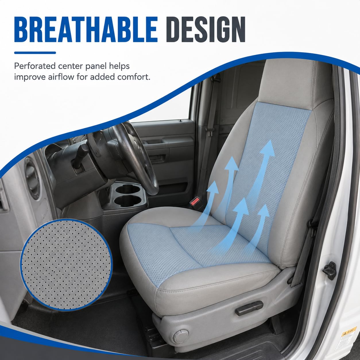 NLQR installed in Econoline cab demonstrating clean, OEM appearance