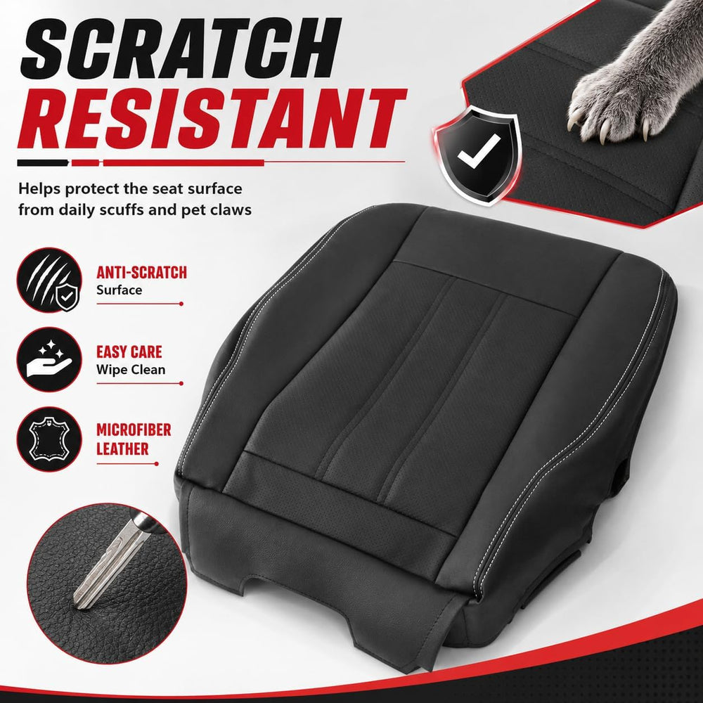 NLQR seat cover installed on passenger side matching interior and support