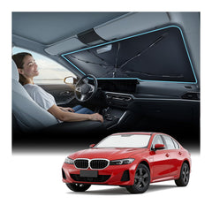 Nmoiss front installed on BMW windshield showing full coverage and protection
