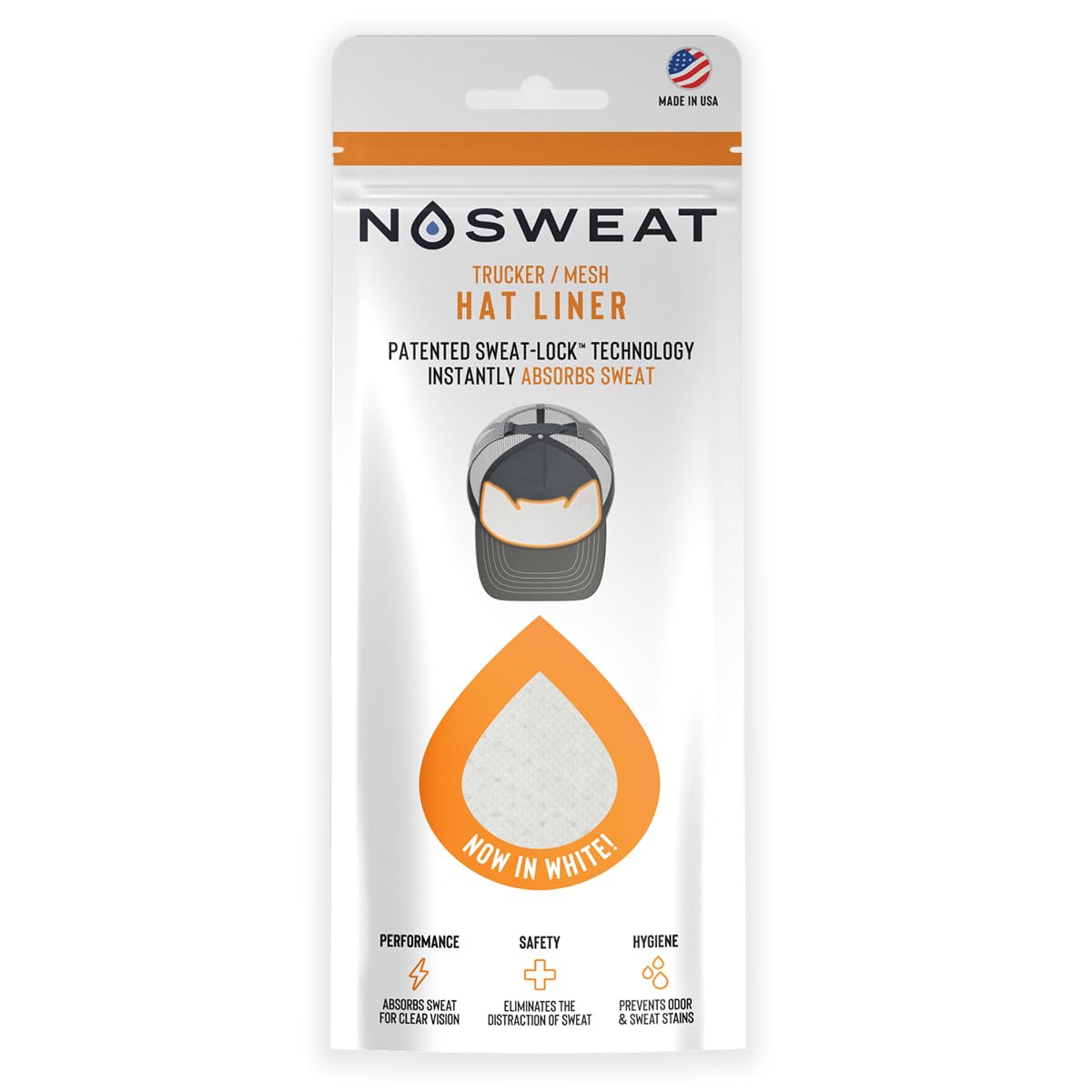 No Sweat liner inside trucker hat on a golfer showing sweat protection