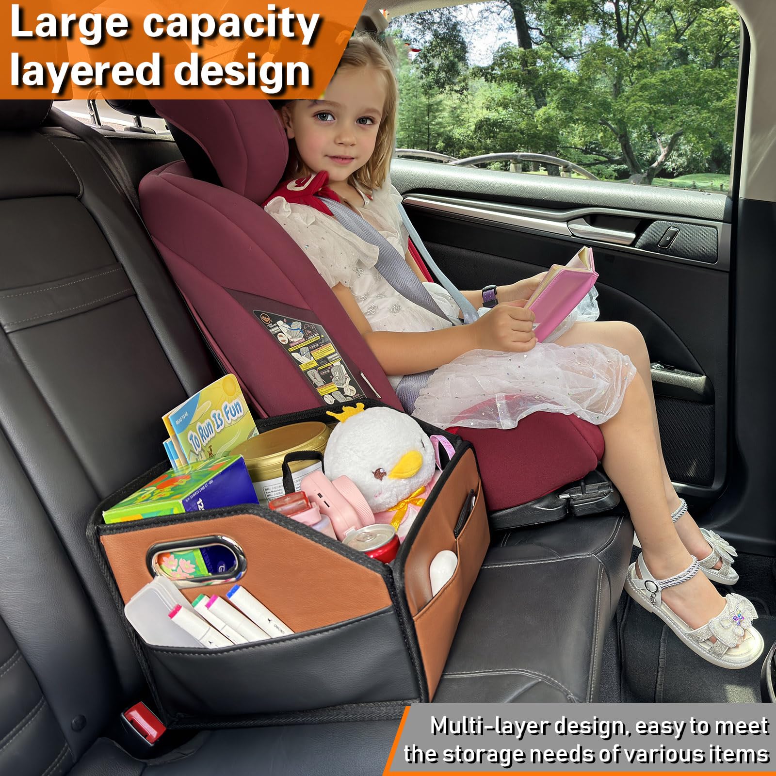 Noaman lifestyle image with kids and snacks showing tidy travel convenience