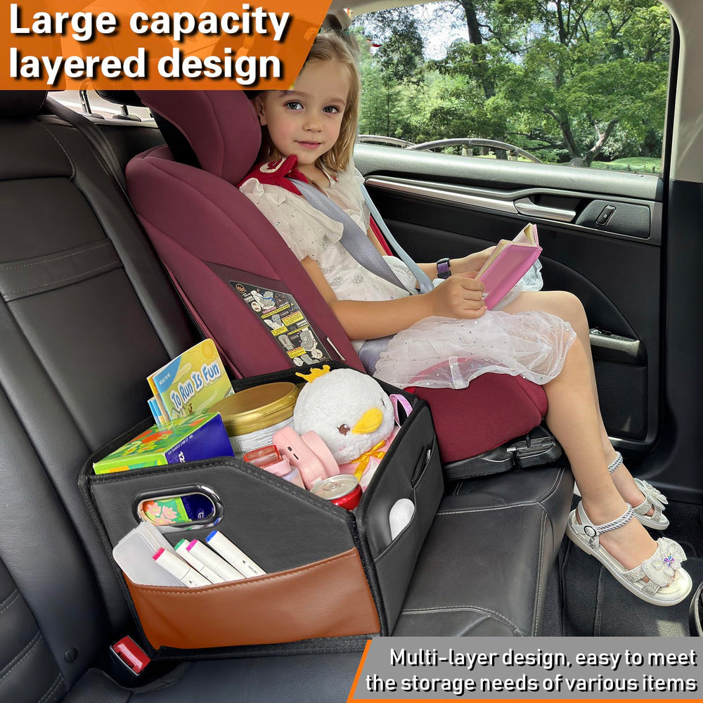 Noaman seatbelt anchoring method securing the organizer during travel