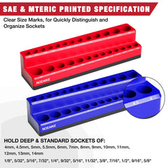 NOEAIKE close-up of stamped size markers for fast socket identification benefit
