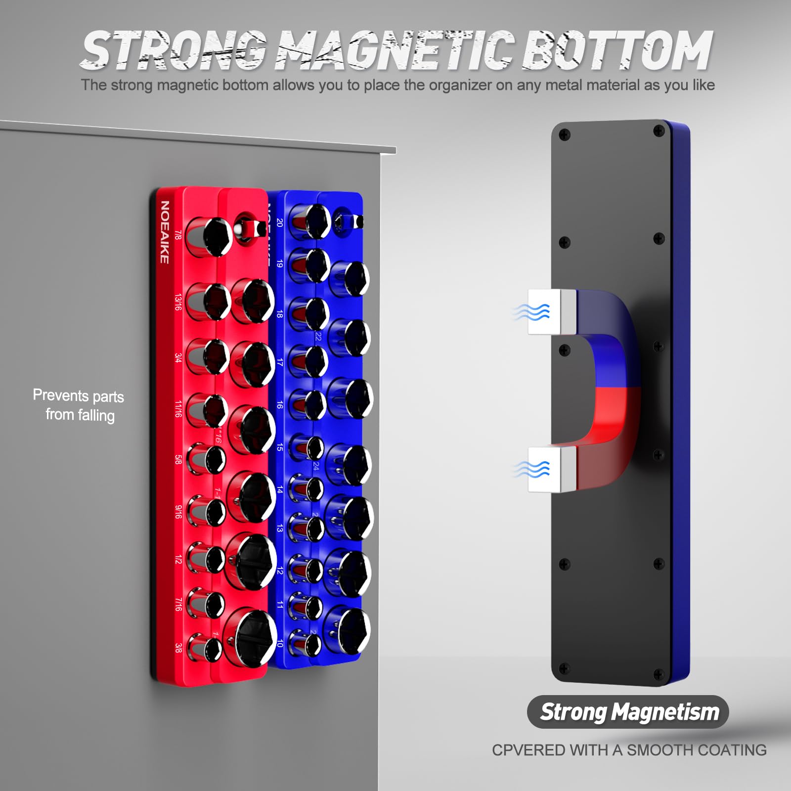 NOEAIKE magnetic base attached to steel bench for stable hands-free work