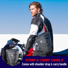 Nomad USA close-up of water-resistant material and semi-rigid shell for protection