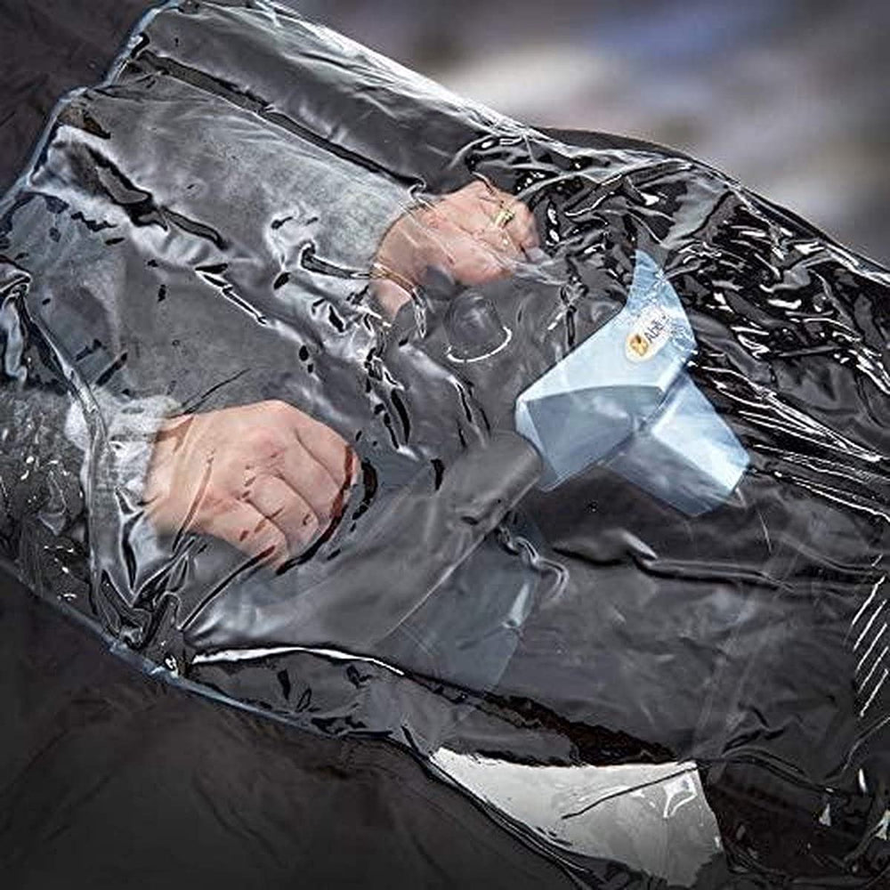 nomiou cover in use with rider demonstrating quick installation and secure fit