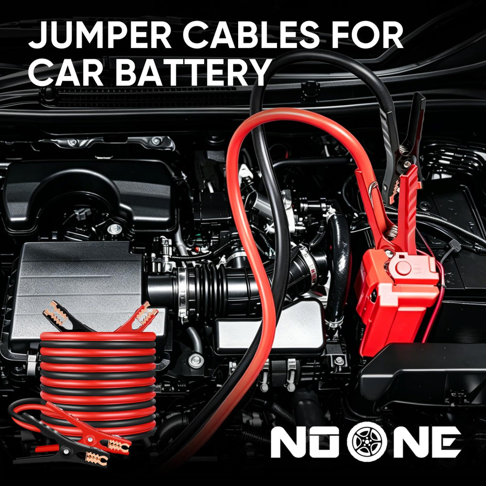 NOONE clamps attached to battery post demonstrating secure contact