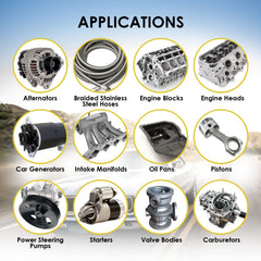 NORTHWEST ENTERPRISES fluid in an ultrasonic tank restoring a carburetor for thorough cleaning