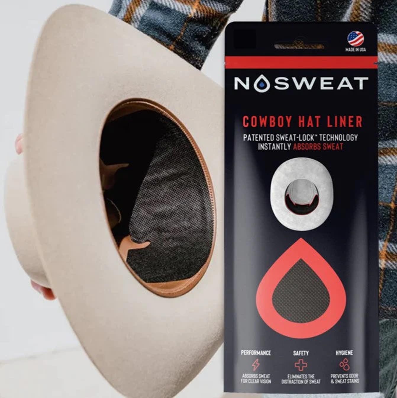 NoSweat front pack showing three liner pads and branding, reduces sweat stains