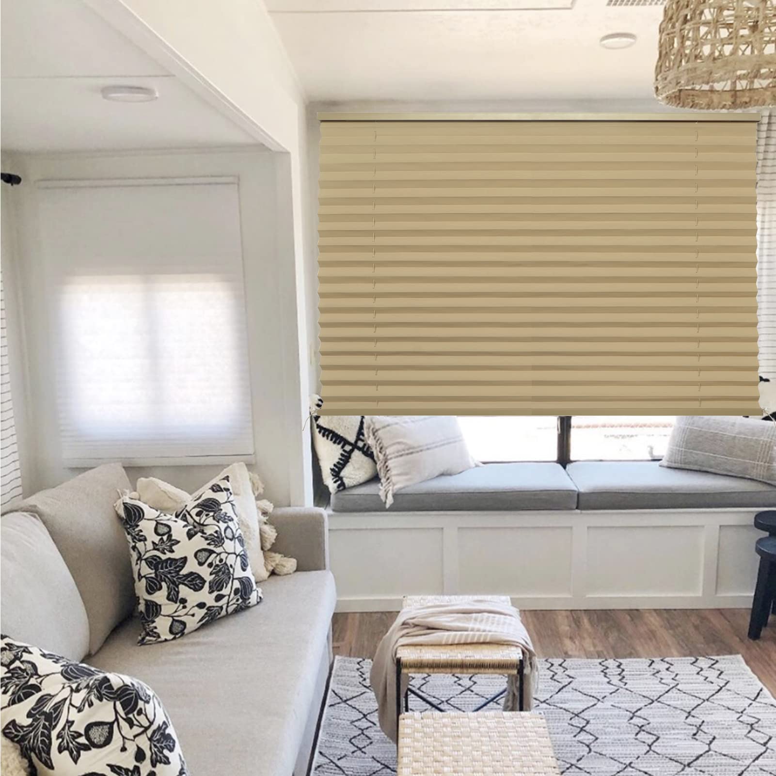 NOVINO size comparison demo showing multiple widths to match RV windows
