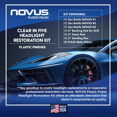 Novus 3-inch foam buffing pad close-up for smooth finish