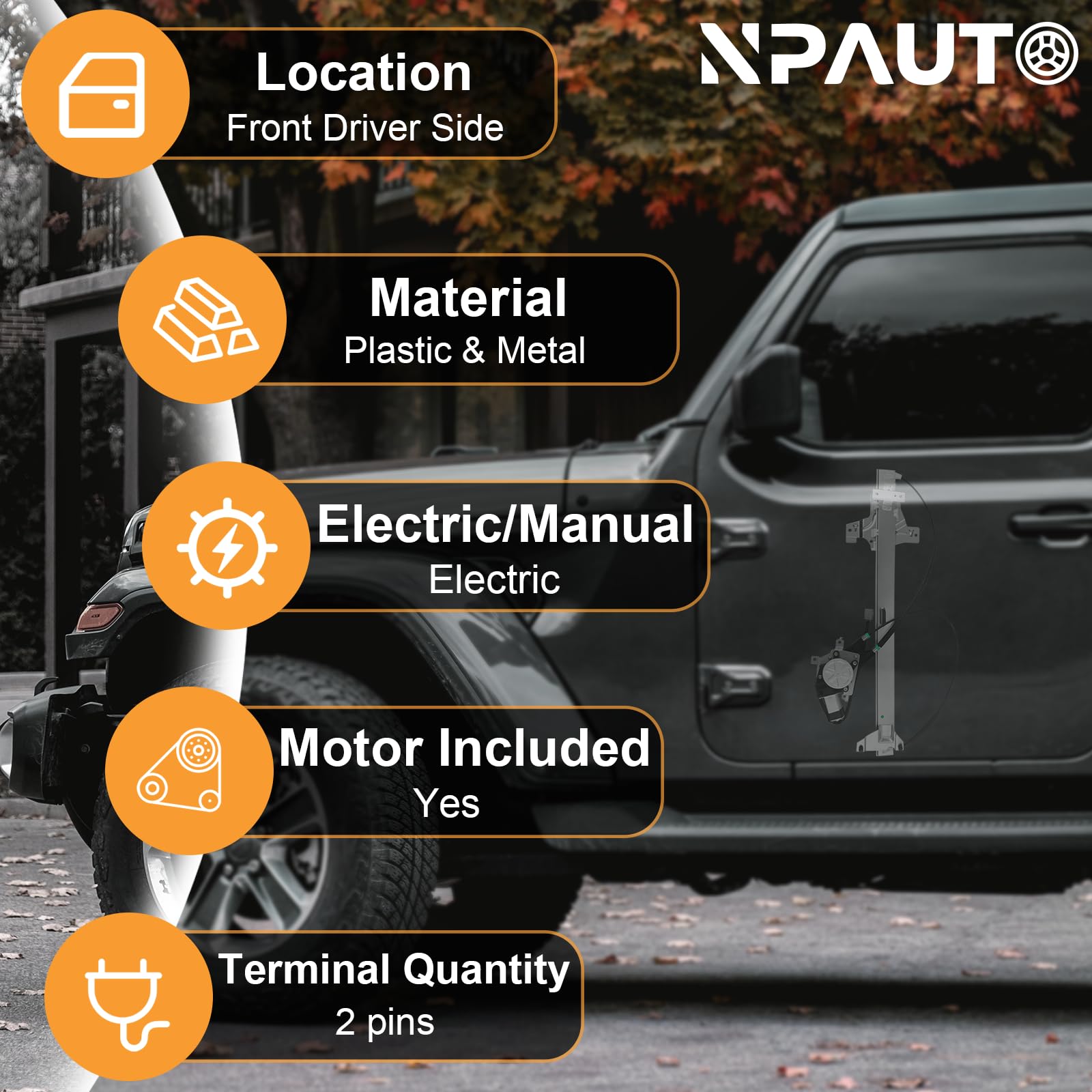 NPAUTO close-up of gear and track detail, ensures smooth reliable movement