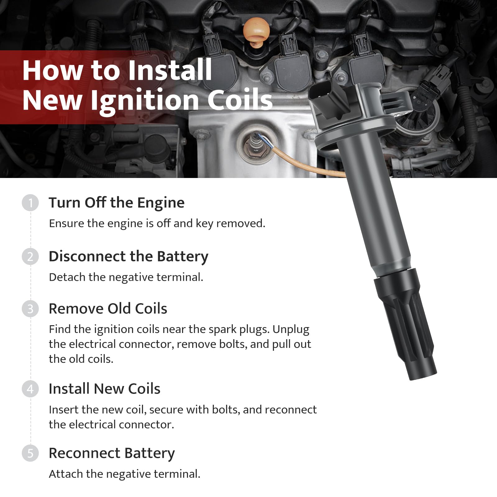 NPAUTO coil label and part number clear for easy cross-reference