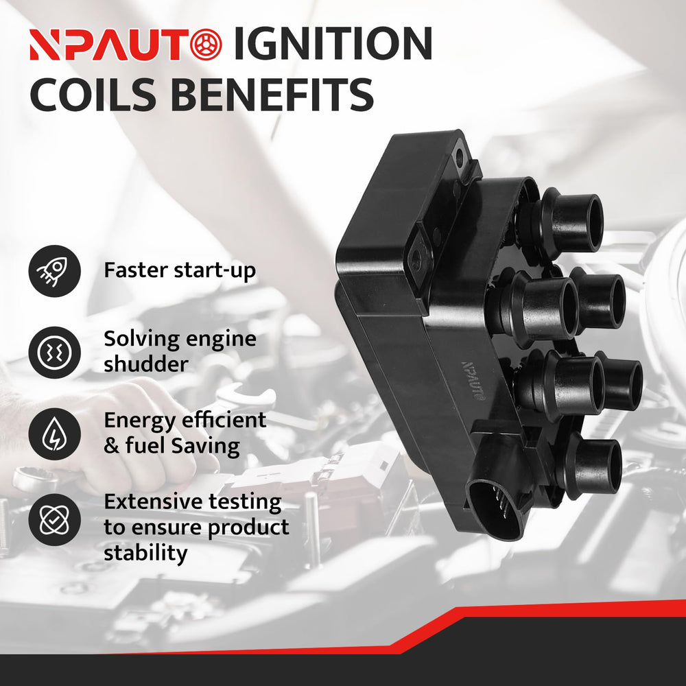 NPAUTO coil pack terminal detail with clear contacts for reliable spark