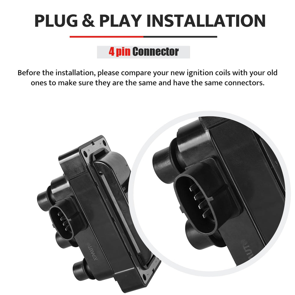 NPAUTO coil pack wiring connector closeup ensures correct plug fitment