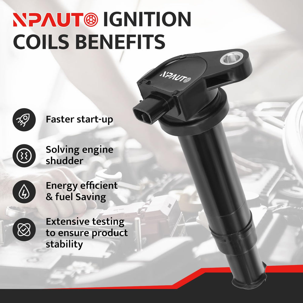 NPAUTO coil label close-up highlighting fitment and part reference